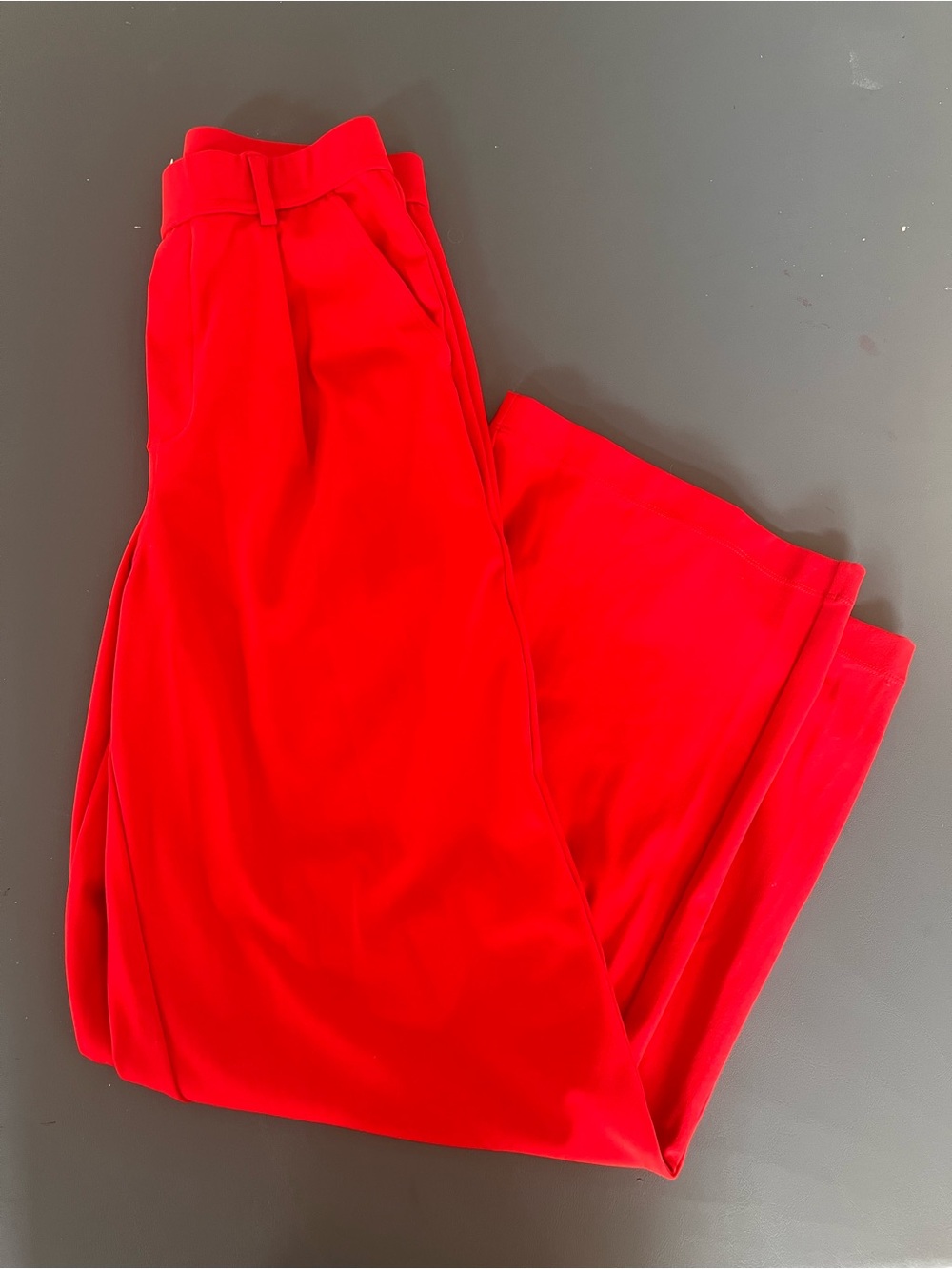 HALARA Bright Red High-Waist Wide-Leg Pants